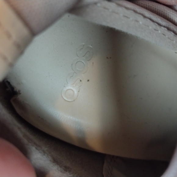 ASOS cream soft velour block heel over the knee boots size 5 - Picture 7 of 9